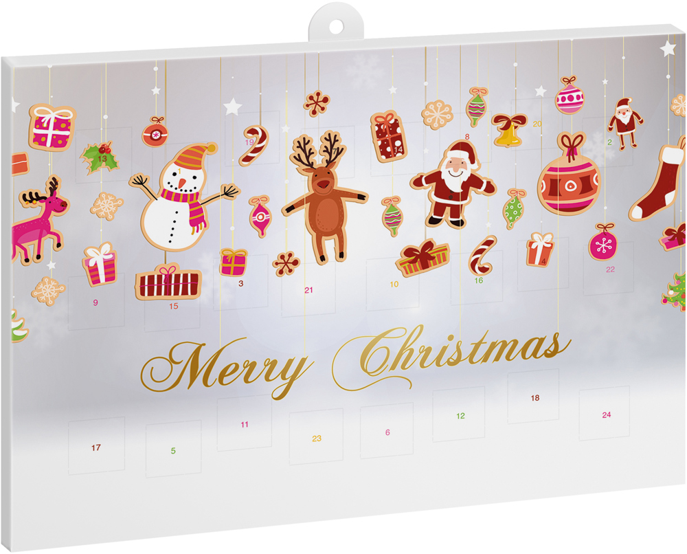 reinpapier® Classic-Adventskalender STANDARDMOTIV, Weihnachtsschmuck - M043
