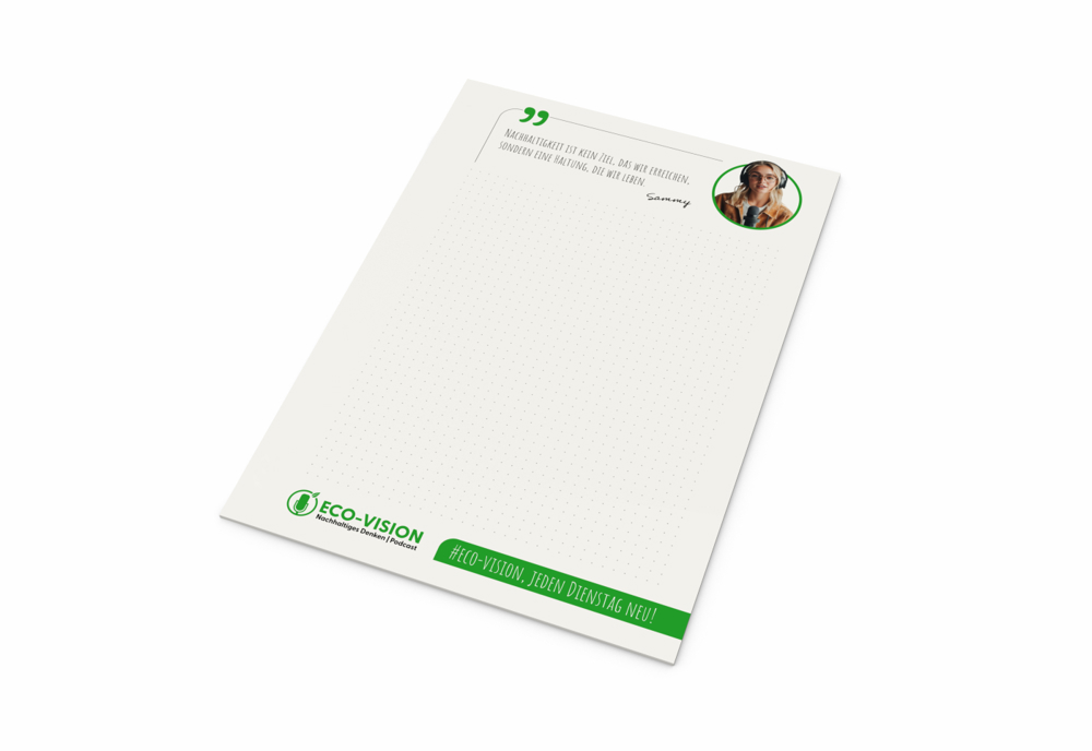 Schreibblock RECYCLING Seiten individuell gestaltbar