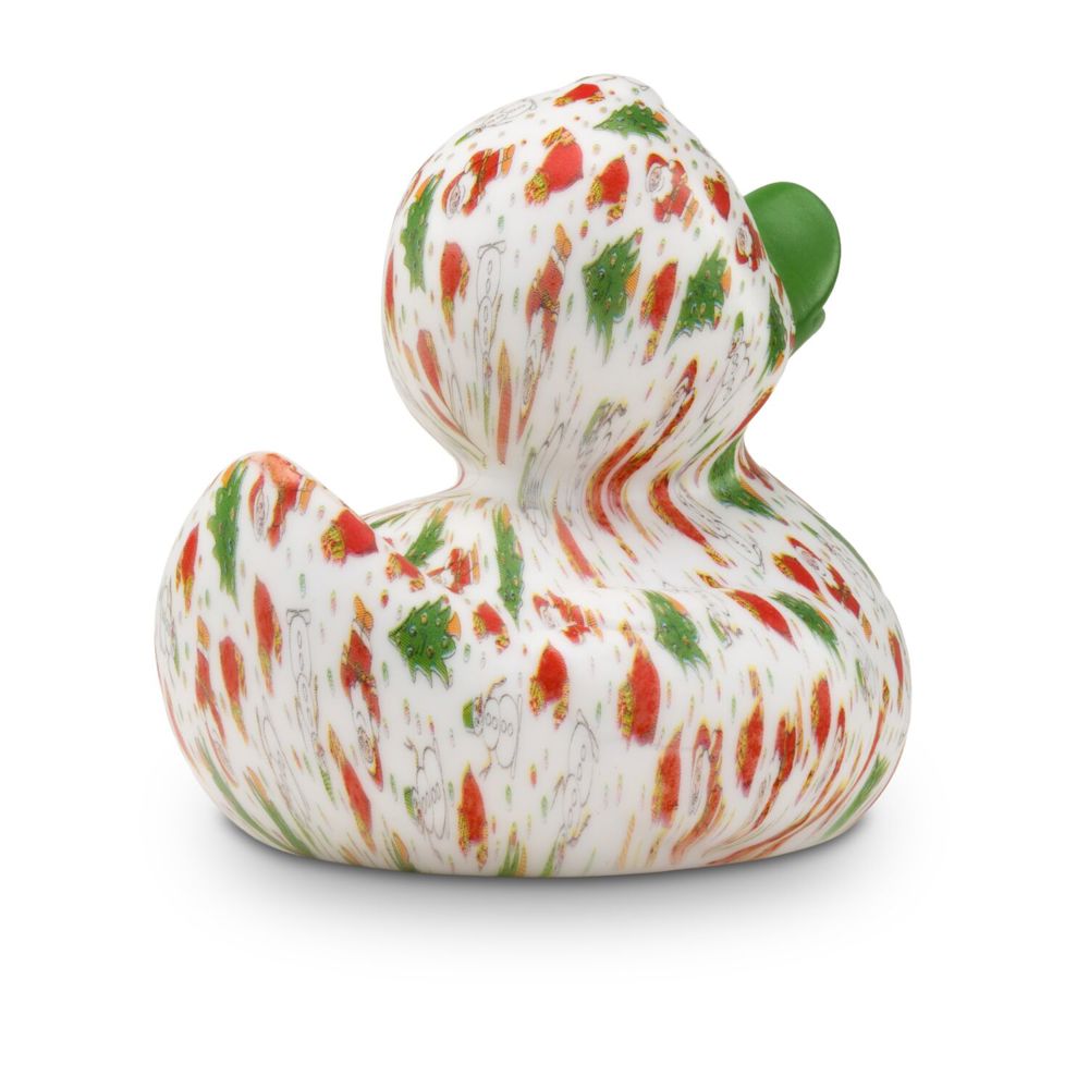 Werbeente Torsten Tannenbaum mit grünem Schnabel, ca. 8 cm