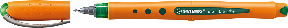 STABILO worker + Rollerball - orange/grün