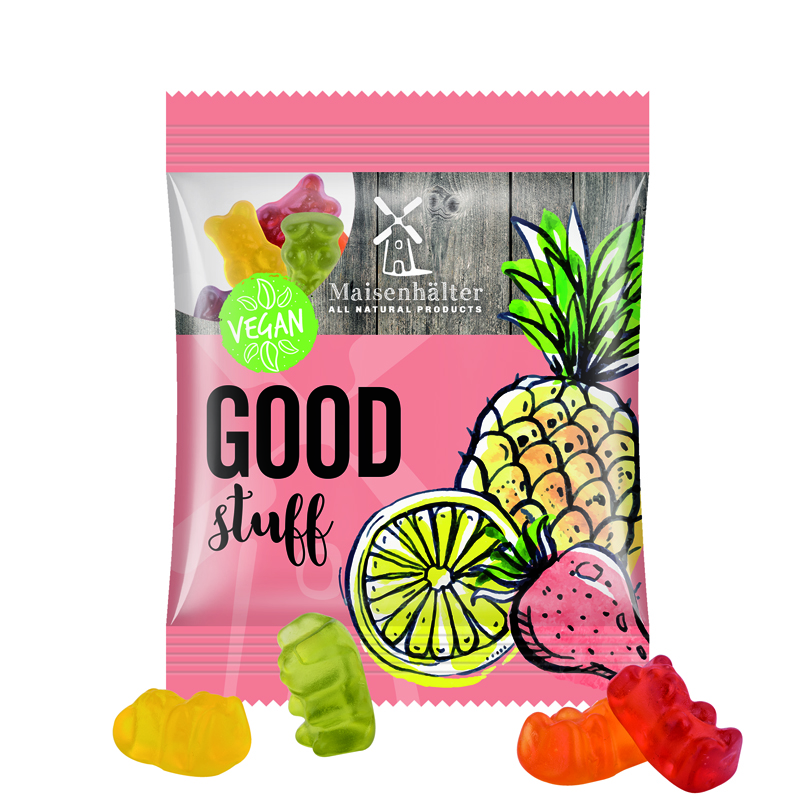 Minitüte 12 g ab 350 St. Trolli vegane Fruchtgummi Bärchen - transparent