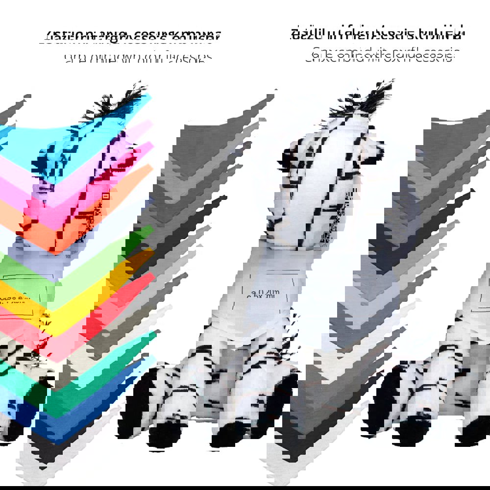Zebra Zora, schwarz/weiß, one size