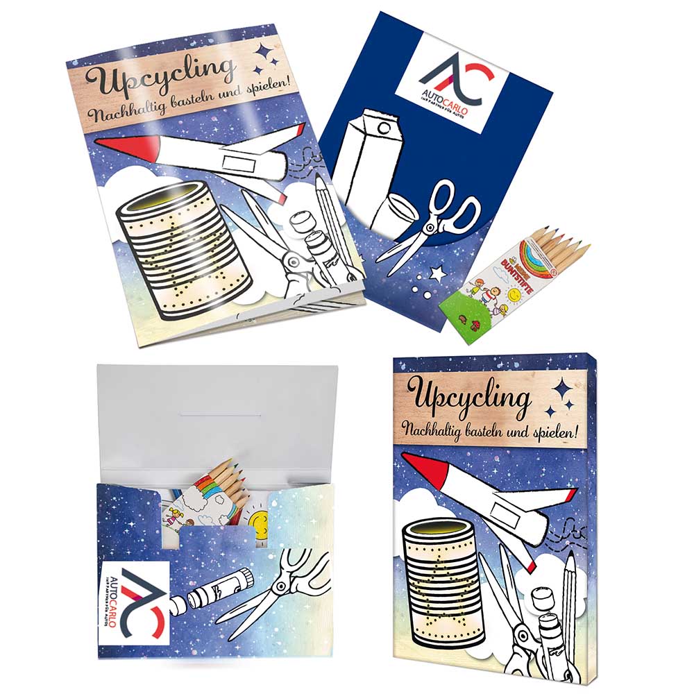 Upcycling-Set - Alltagsgegenstände - Tampondruck 2-c