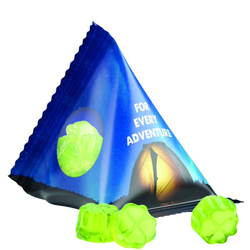 Tetraeder 15 g Trolli Fruchtgummi Standardformen - transparent