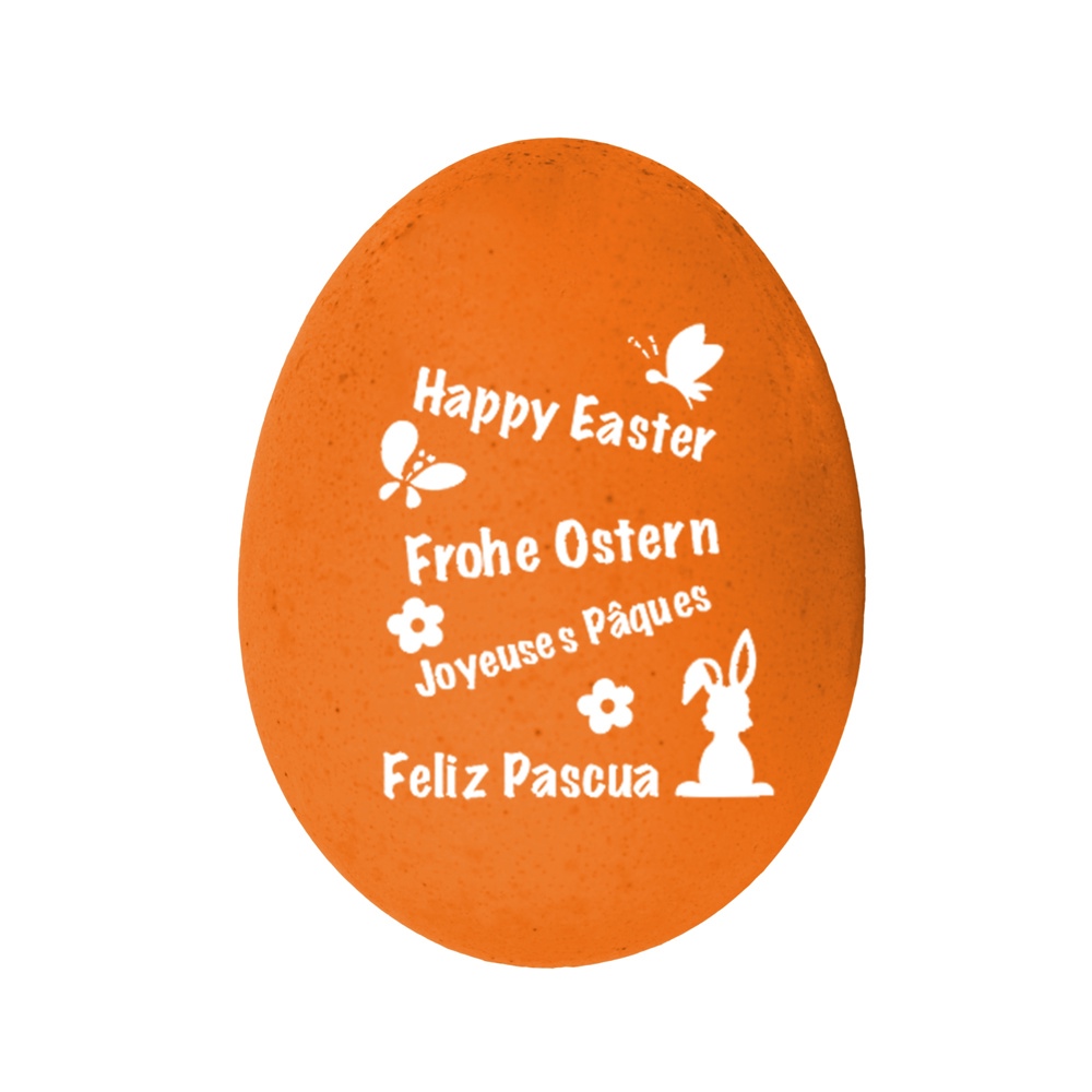 Happy Egg Frohe Ostern - orange
