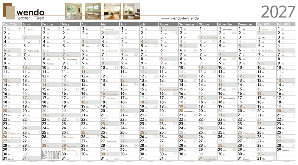 Wandplaner Horizont, 1.350 × 750 mm, individuell