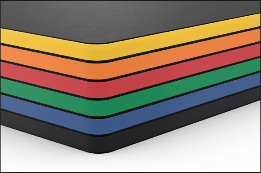 Notizbuch Tablet-Book, A4, Punktraster, schwarz, Siebdruck-Digital