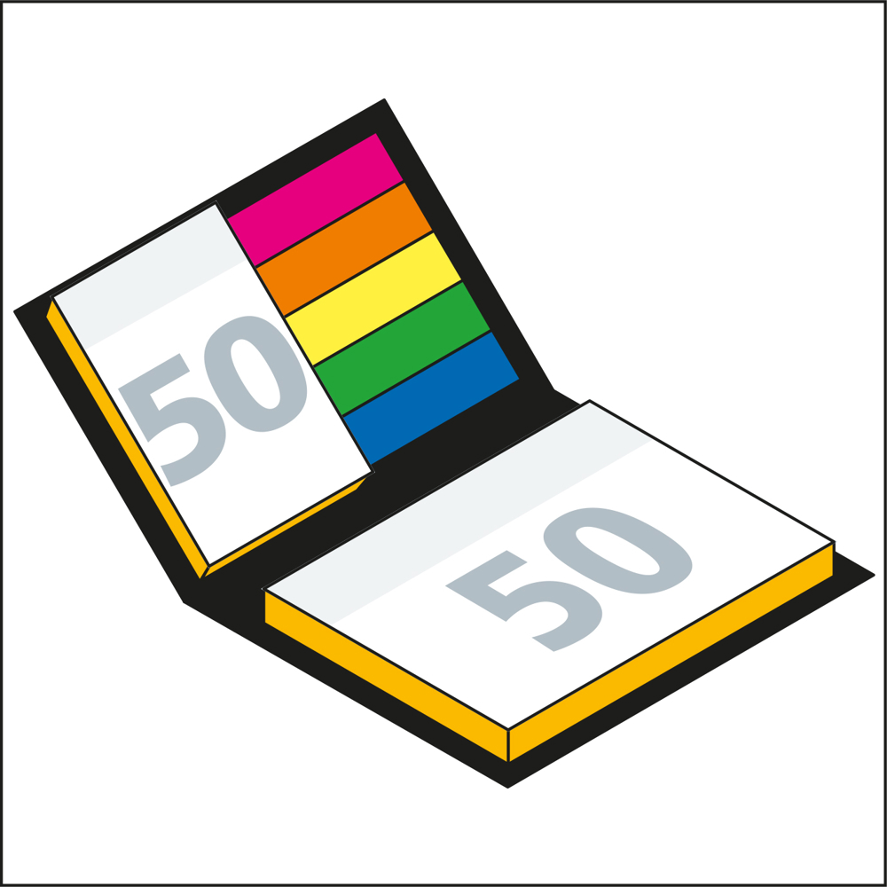 Haftnotiz-Set London, matt, rot