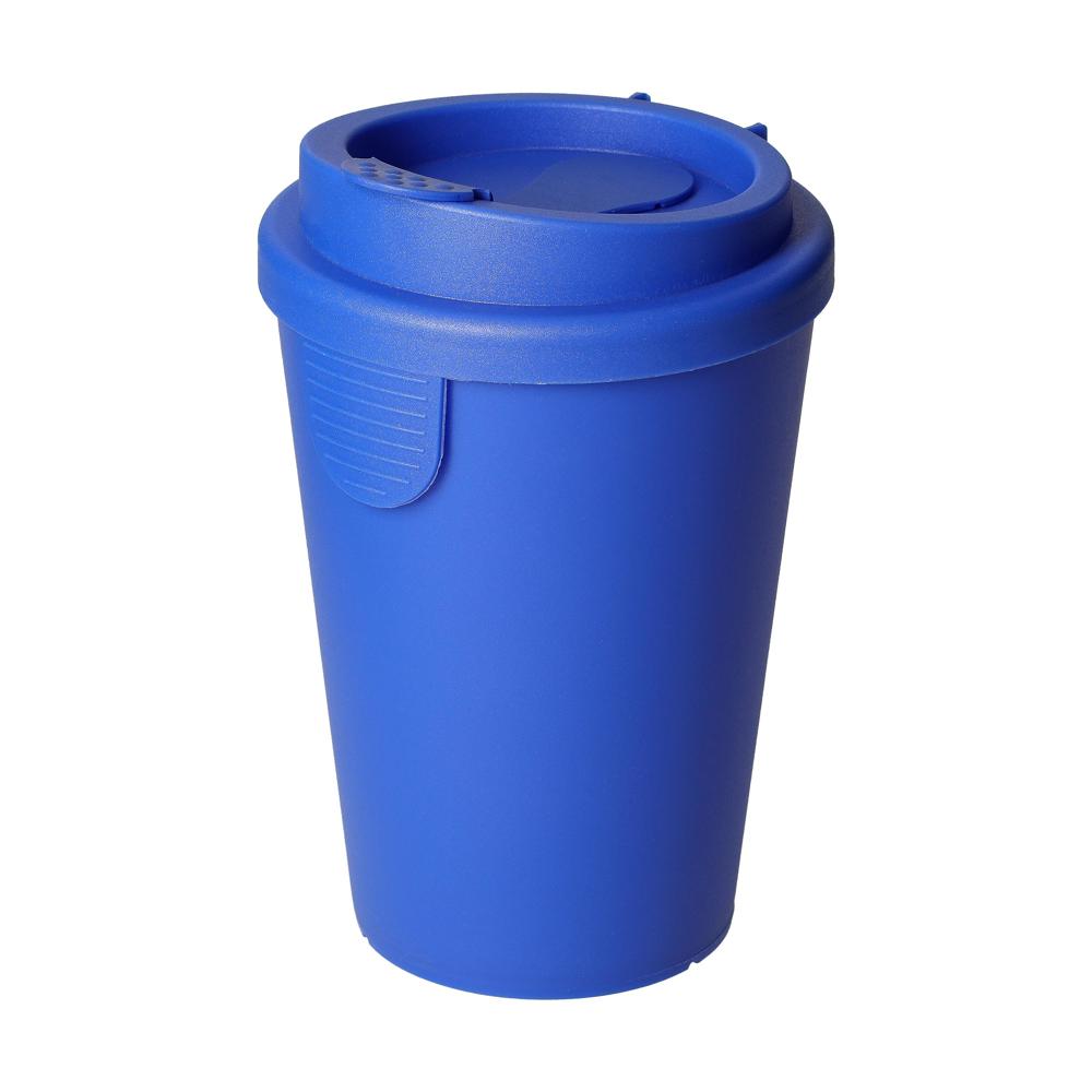 Trinkbecher "Turin" mit Deckel - standard-blau PP