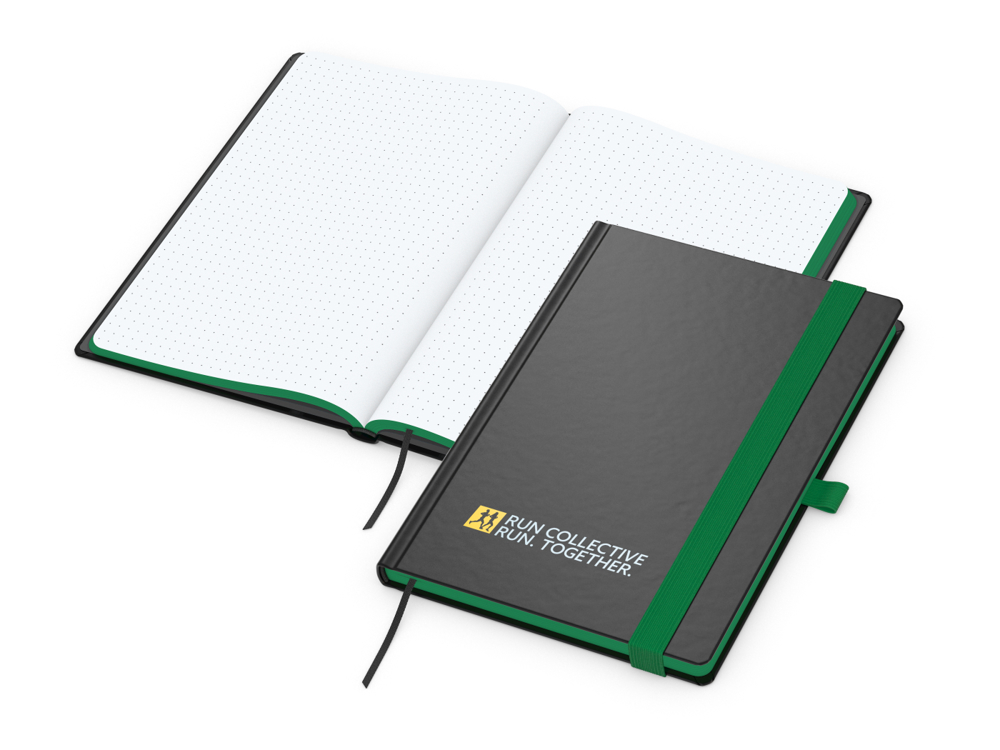 Notizbuch Hardcover Color-Book Ausstattung farbig - grün