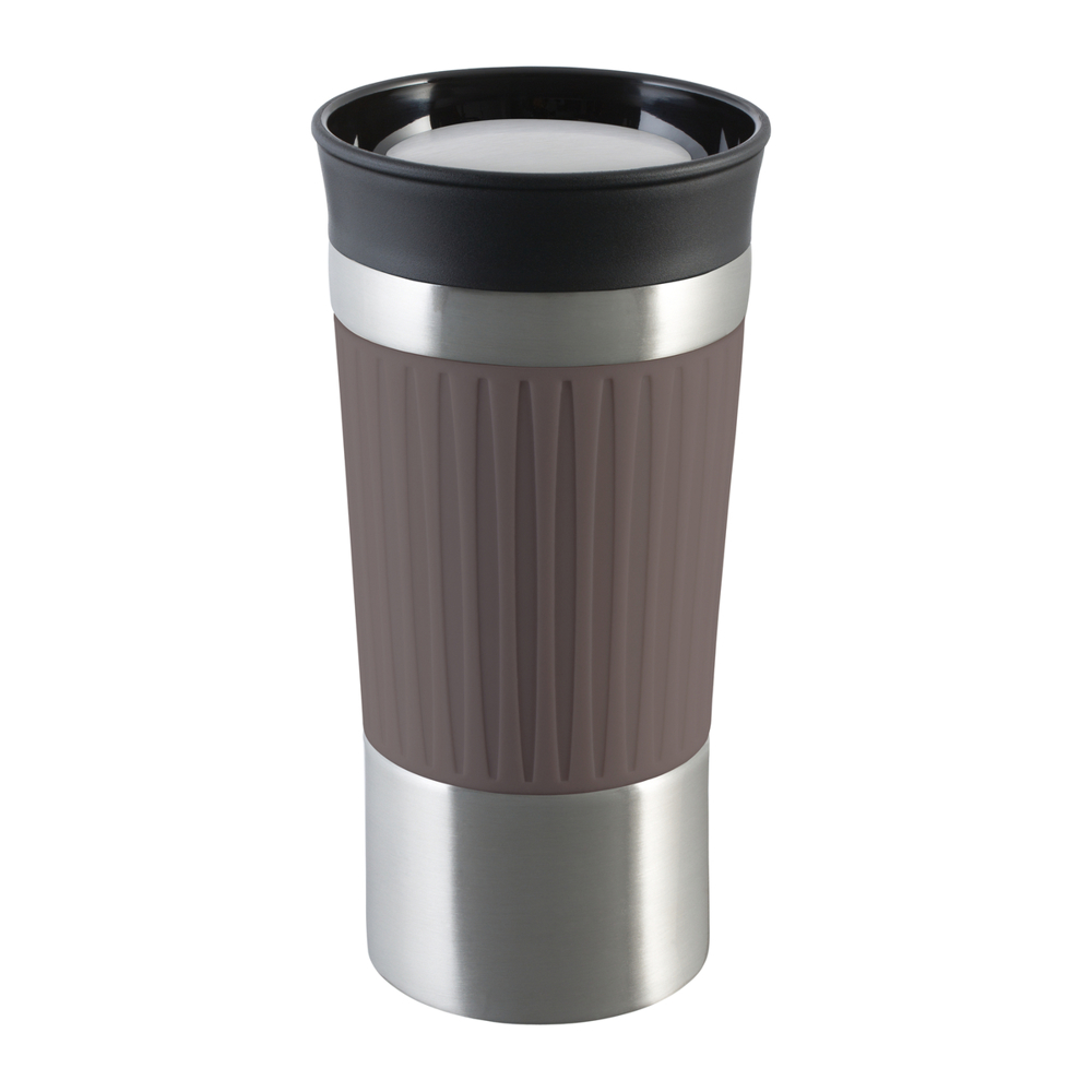 Thermobecher RETUMBLER-myKINGSTON - schwarz, silber, braun