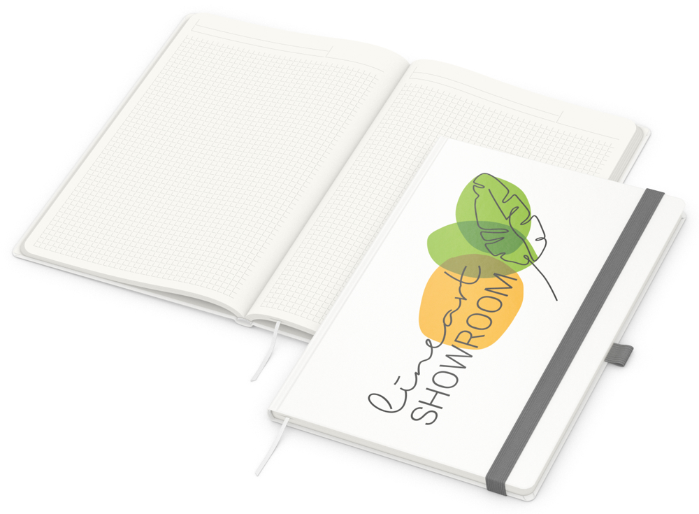 Notizbuch Match-Book Recycling - silbergrau