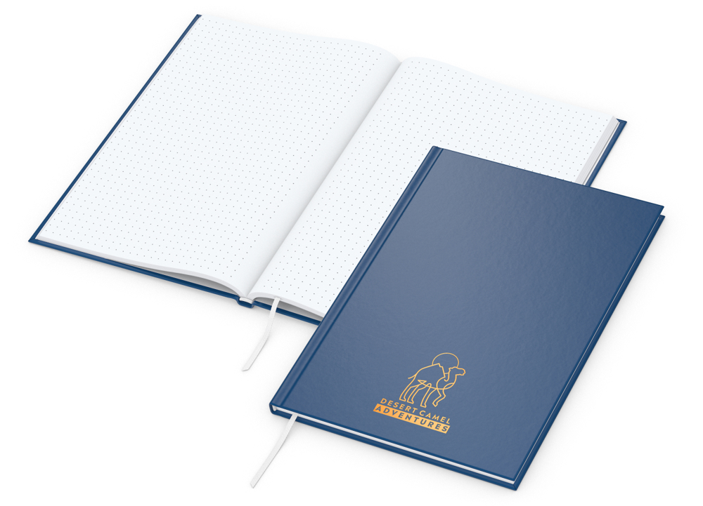 Notizbuch Memo-Book Umfang klein Hardcover matt-farbig - Dunkelblau