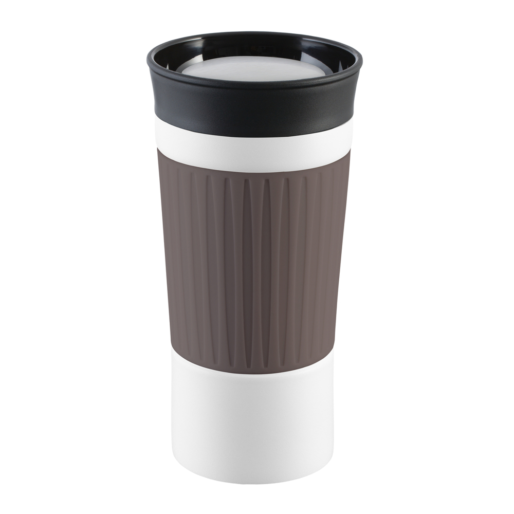 Thermobecher RETUMBLER-myKINGSTON - schwarz, weiß, braun