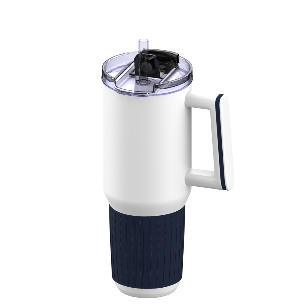 Thermobecher RETUMBLER-myKINGS CANYON 900 - weiß, marineblau