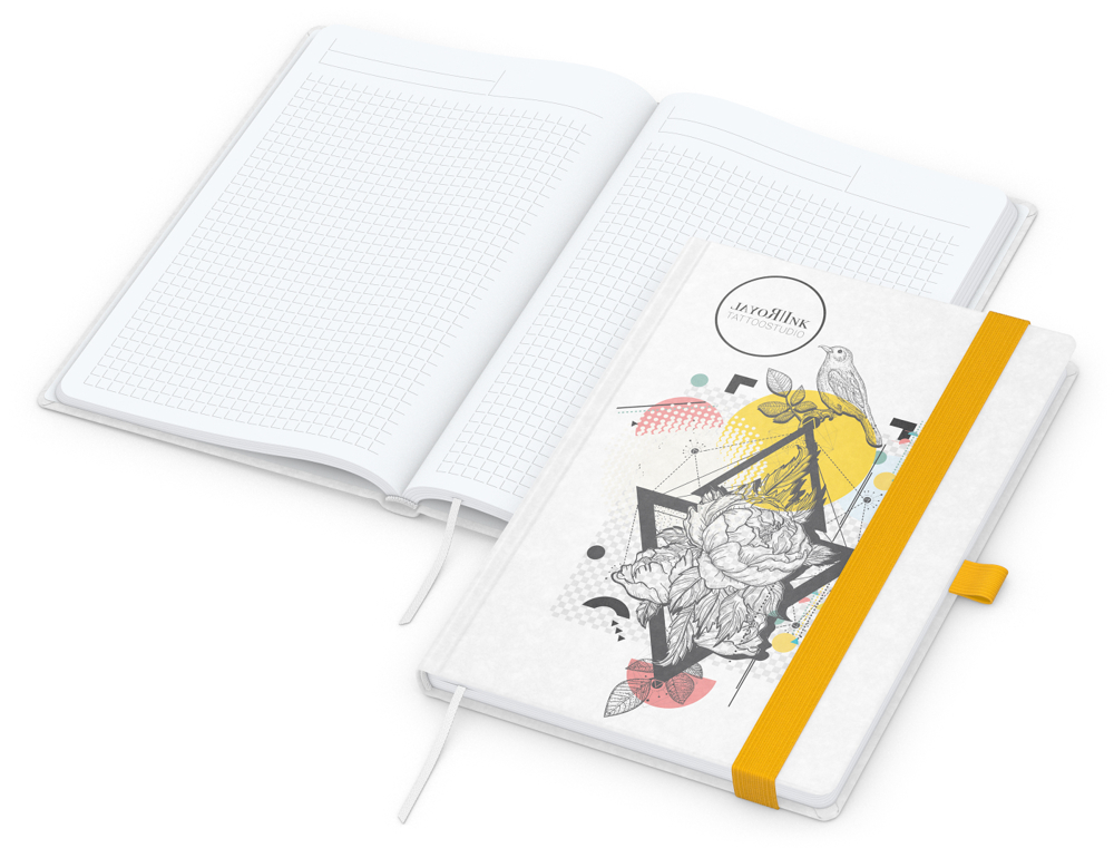 Notizbuch Match-Book White Bestseller - gelb