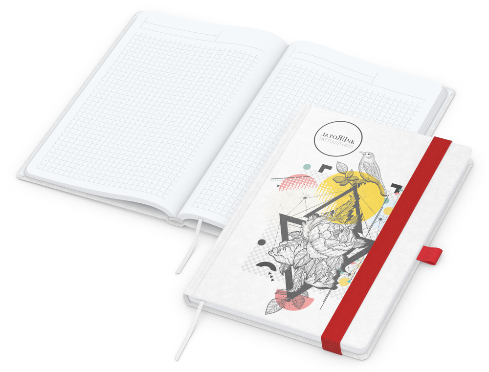 Notizbuch Match-Book White Bestseller - rot