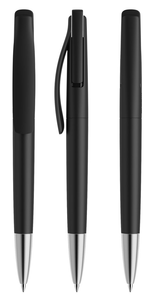 Prodir DS2PMS Matt with Satin Metal Nose-Cone - Schwarz matt