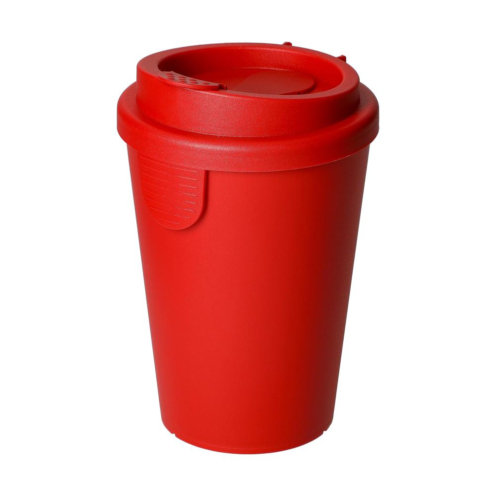 Trinkbecher "Turin" mit Deckel - standard-rot