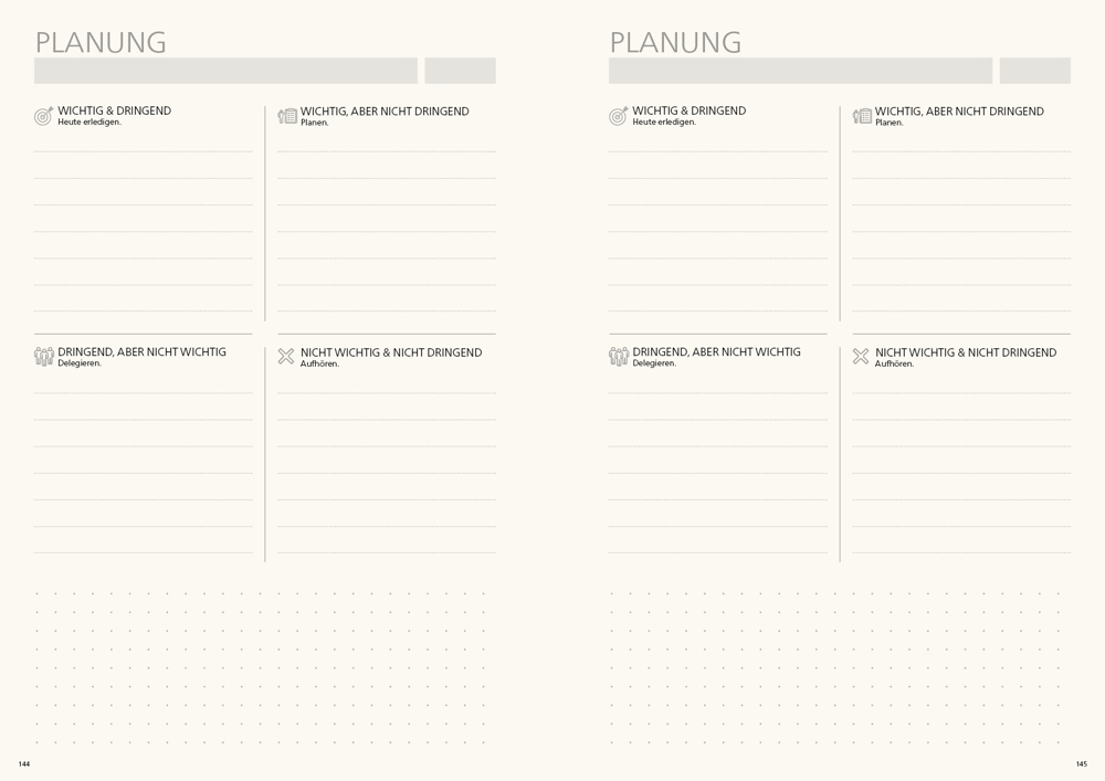 Notizbuch orgaLine Mainbook, Creme, grün