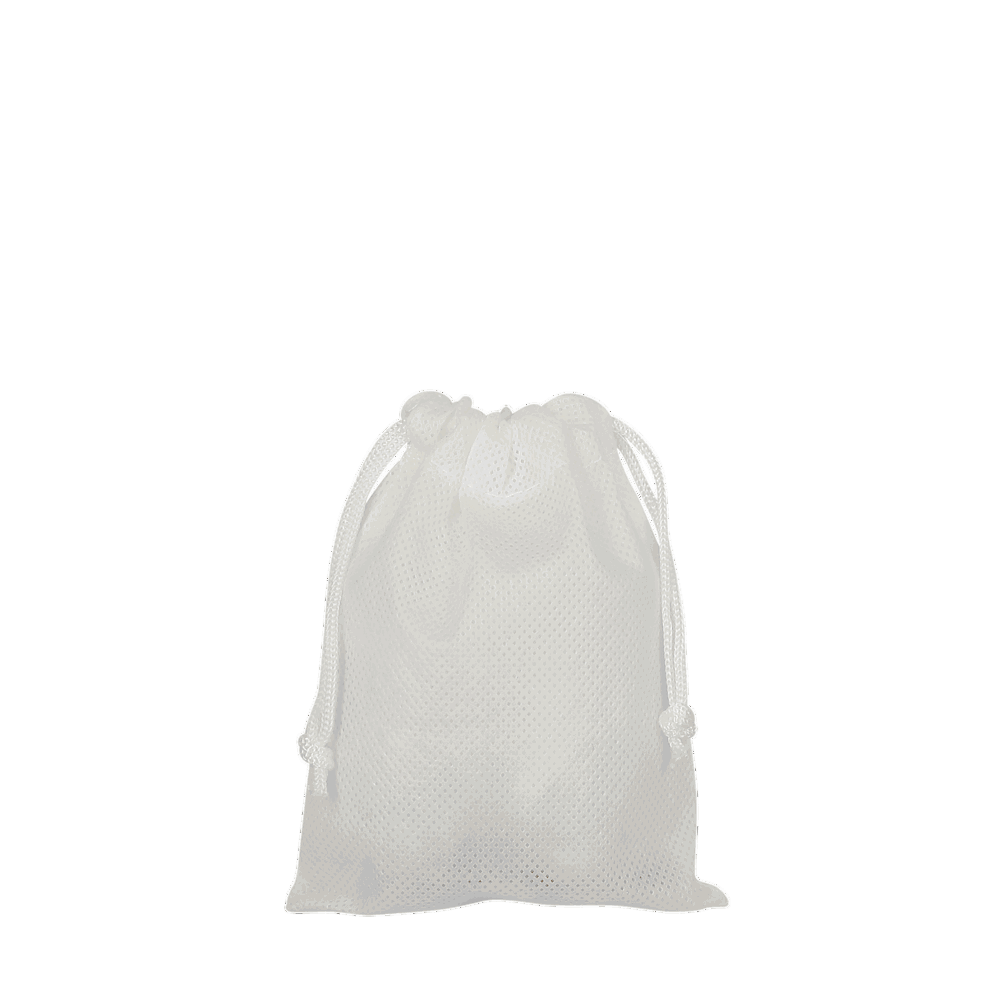 Zuziehbeutel aus Polypropylen, 10 x 14 cm - weiß