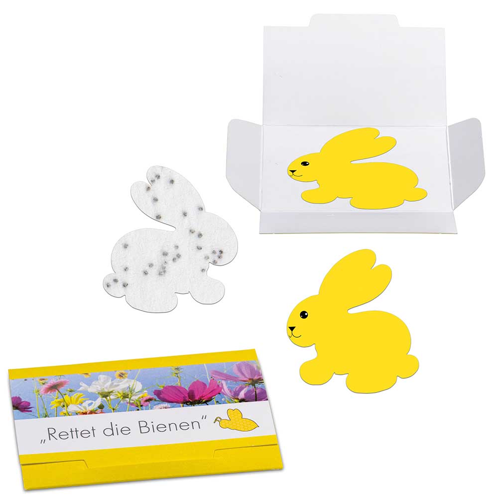 Samenpapier in Klappkärtchen - Ostern - Individuell