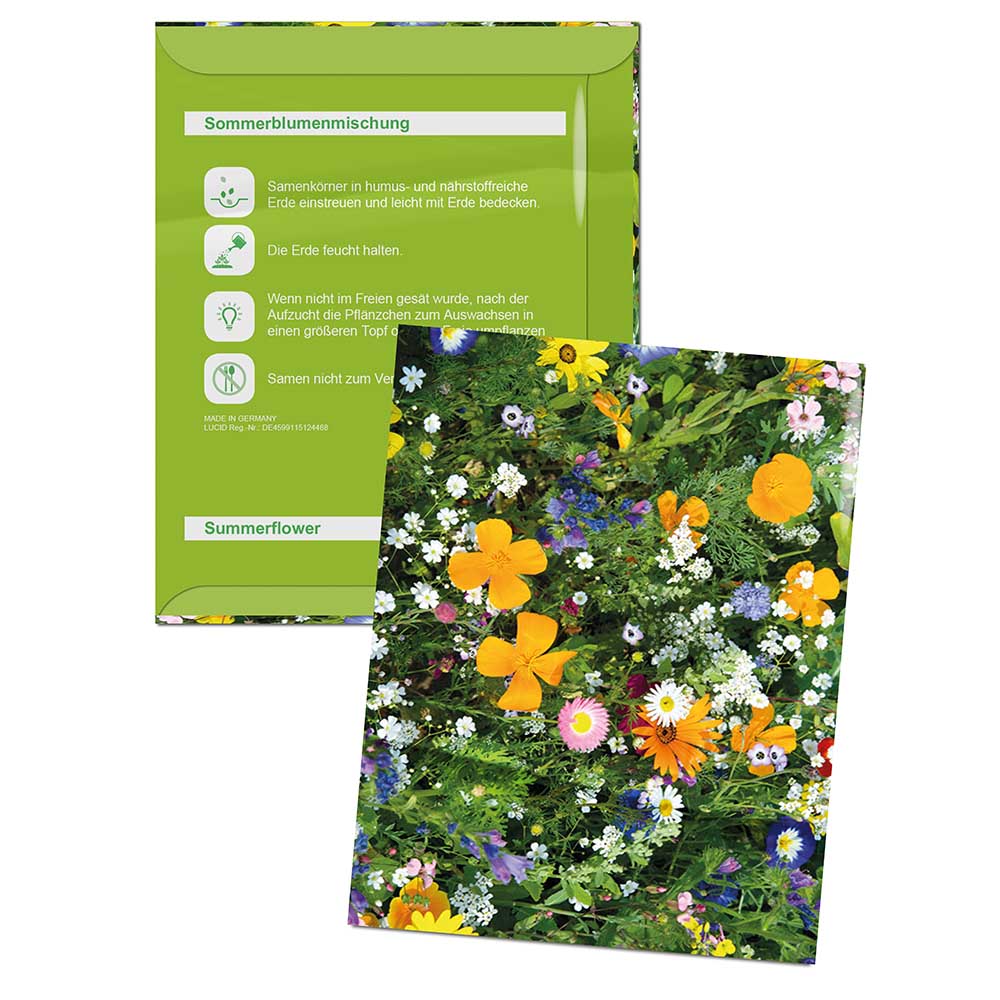 Samentütchen Klein - Standardmotiv  - Sommerblumenmischung - Standard