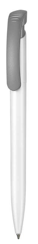 Kugelschreiber CLEAR - weiss/stein-grau