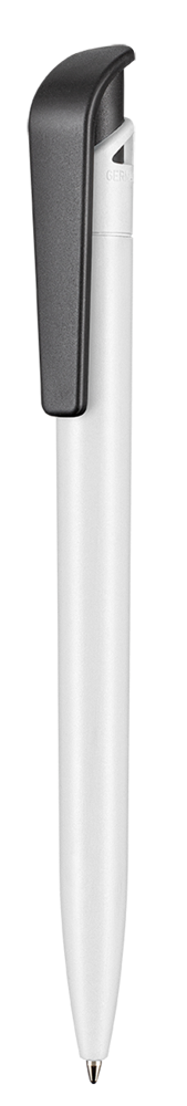 Kugelschreiber PLANT - weiß bio (PLA)/schwarz bio (PLA)