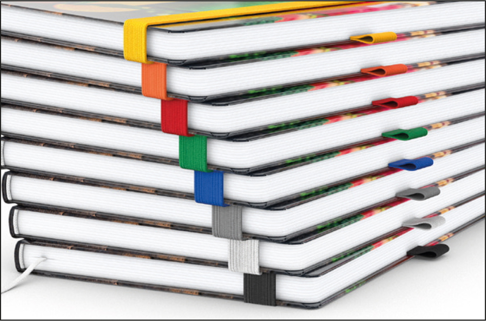 Notizbuch Match-Book RECYCLING, A5, Winkelkaro, Papier matt, mittelblau