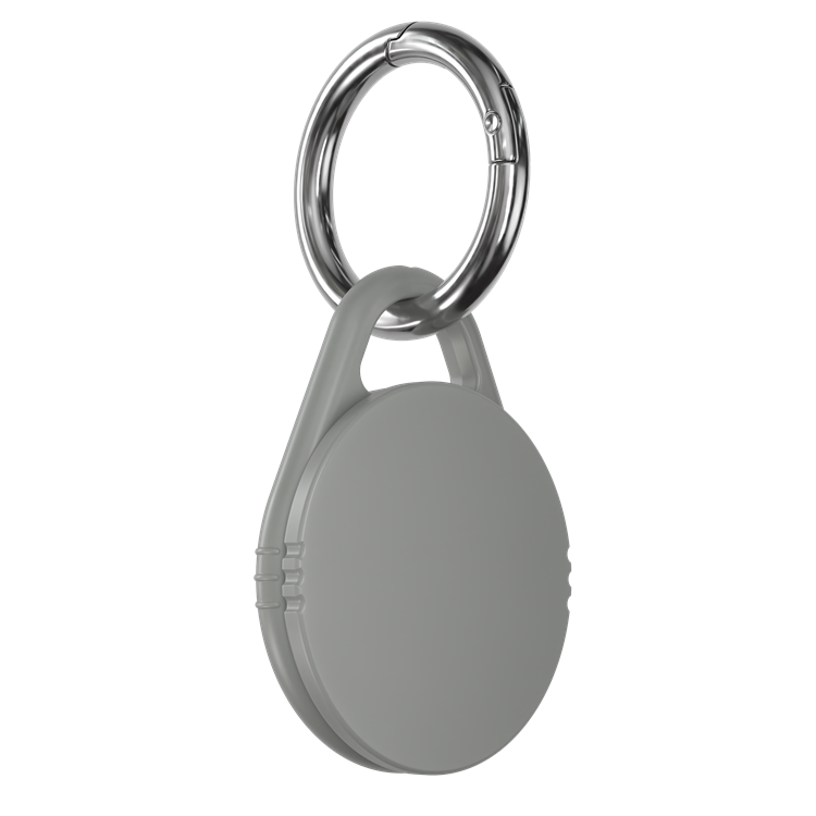 Schlüsselanhänger RITTER-CLICK DESIGN M mit Metall-Karabiner - stein-grau