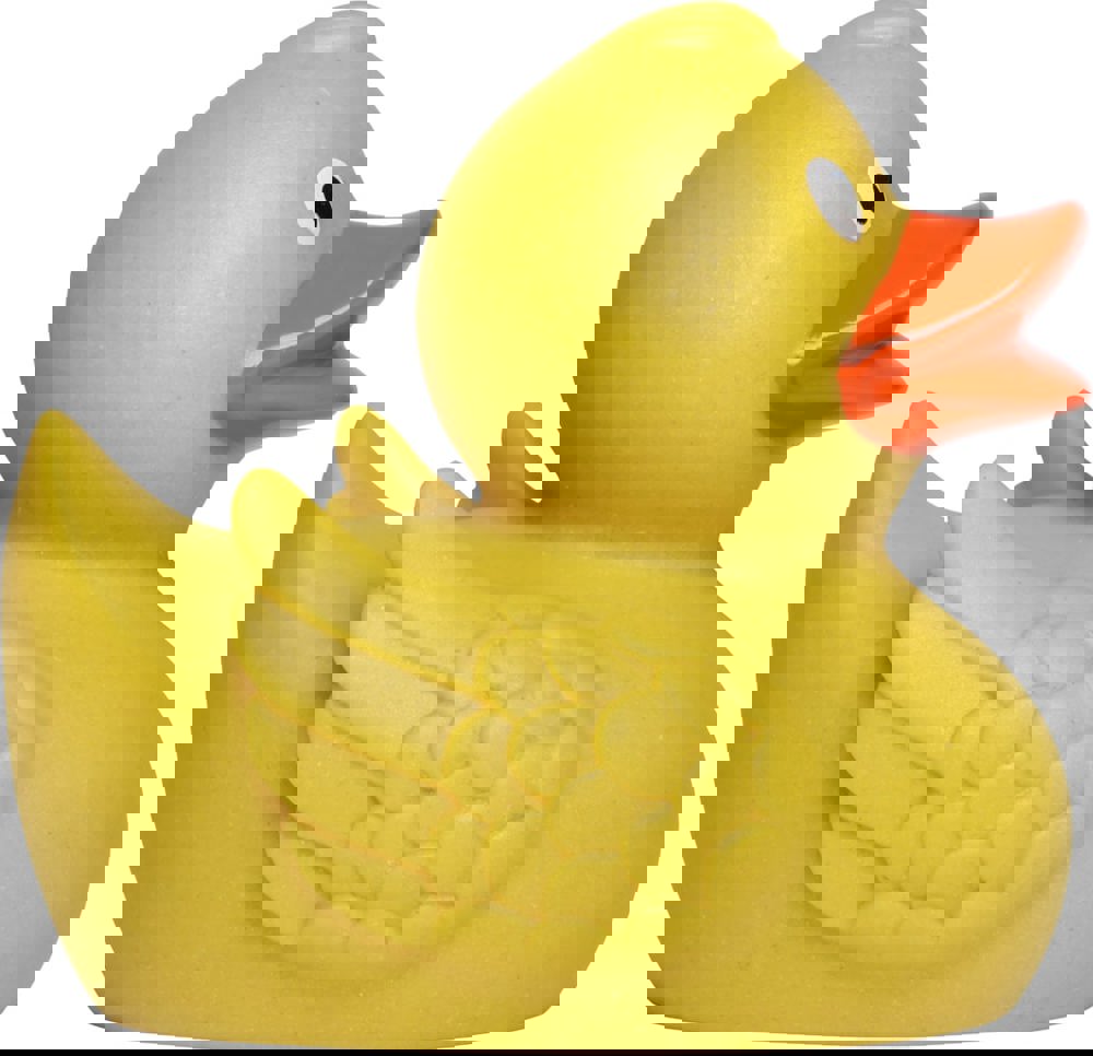 Weizen-Ente, klassik, gelb/orange, 7,5 cm