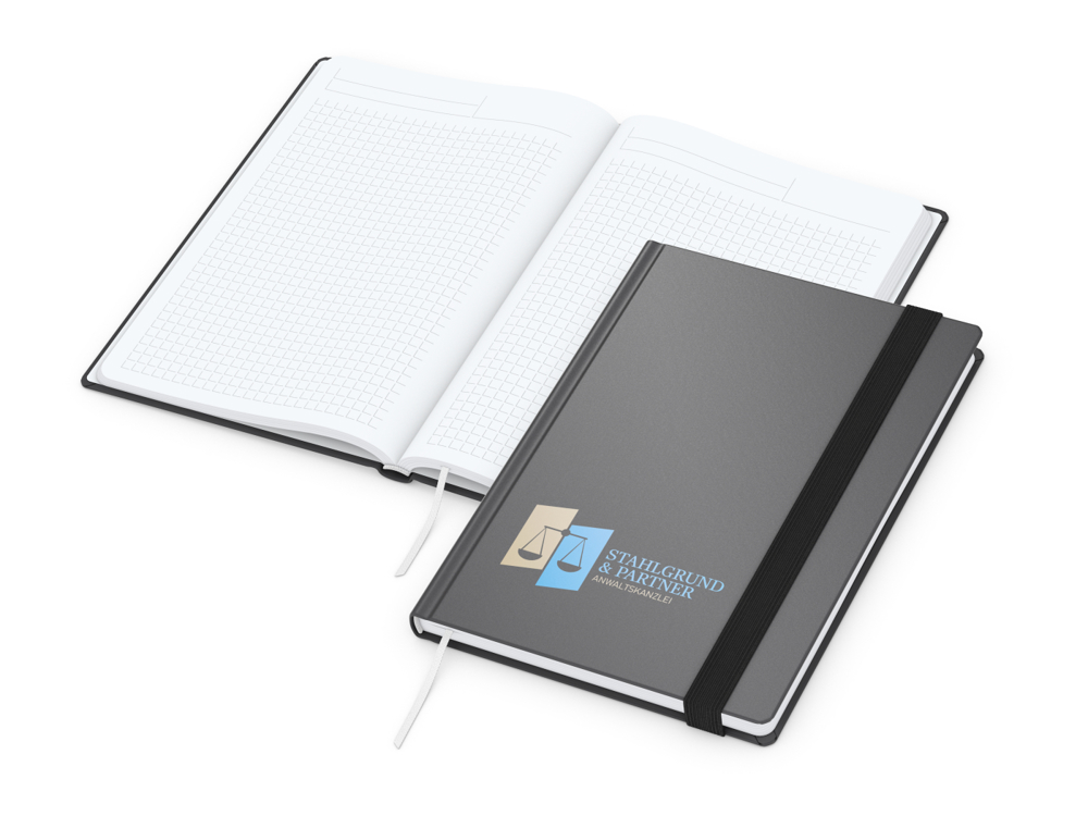 Notizbuch Smart-Book, A5, Siebdruck-Digital