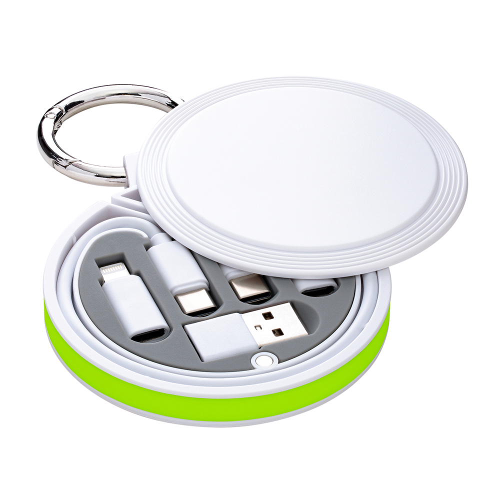 6-in-1 Ladekabel REEVES-myCONVERTICS - hellgrün, weiß