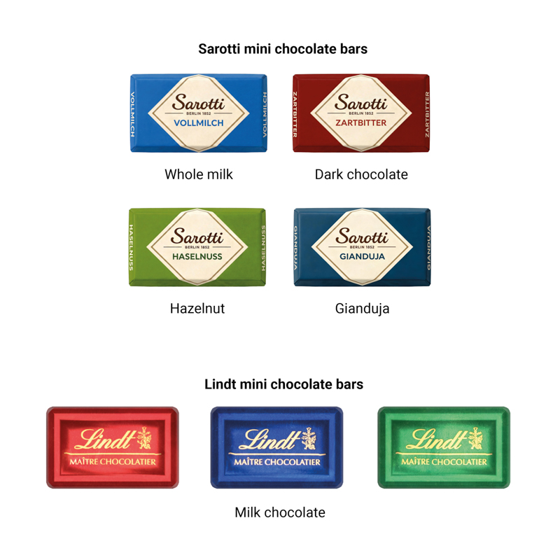 Premium Tisch Adventskalender Flip Cover Eco Querformat Sarotti Schokotäfelchen