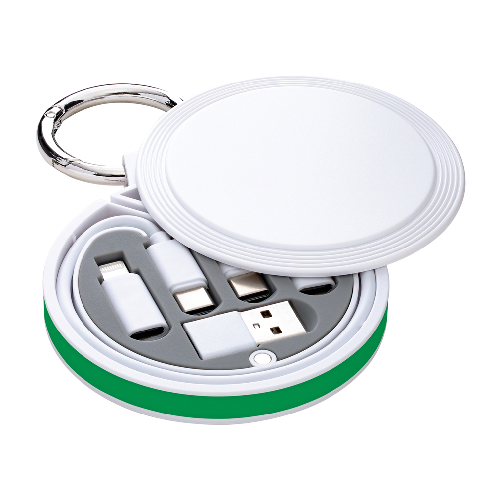 6-in-1 Ladekabel REEVES-myCONVERTICS - grün, weiß