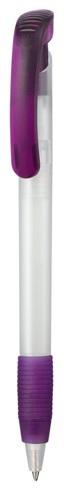 Kugelschreiber SOFT CLEAR FROZEN - frost-weiss TR/FR/pflaume-lila TR/FR