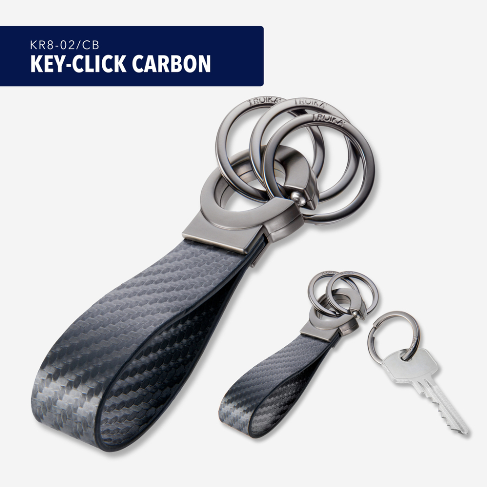 TROIKA Schlüsselanhänger KEY-CLICK CARBON