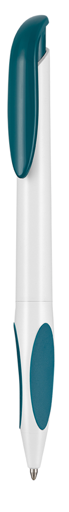 Kugelschreiber ATMOS - weiss/petrol-türkis