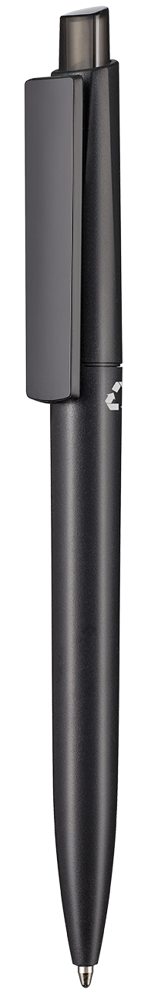 Kugelschreiber CREST RECYCLED - schwarz recycled/smoke grey