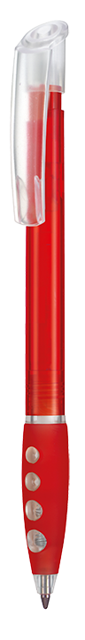 Kugelschreiber BUBBLE TRANSPARENT - kirsch-rot TR/FR