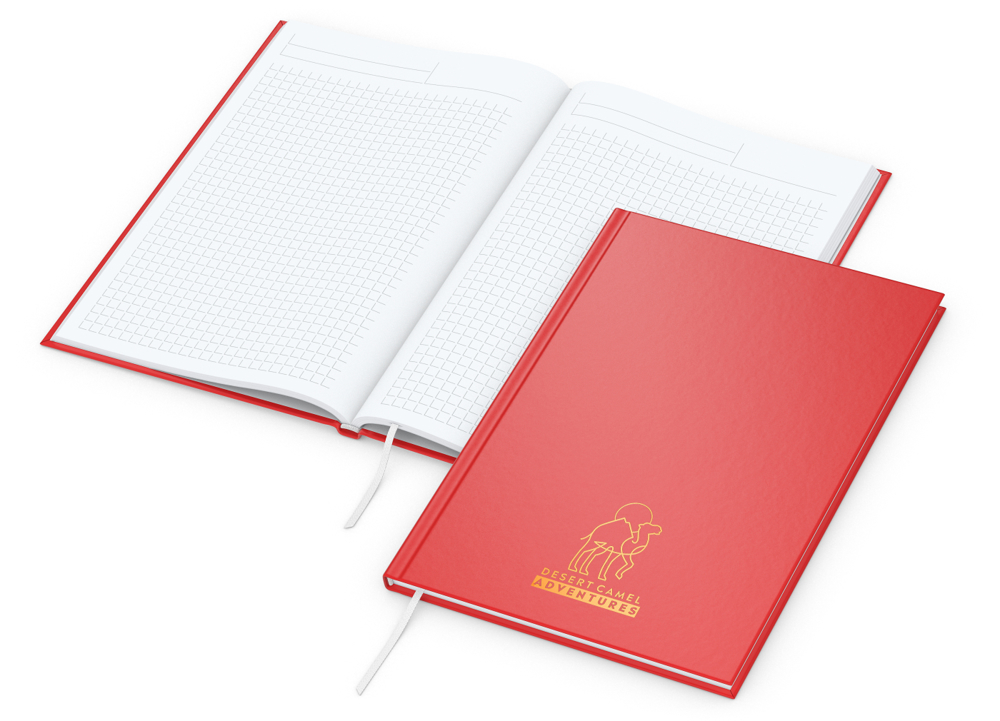 Notizbuch Memo-Book EXPRESS Umfang klein Hardcover matt-farbig - rot