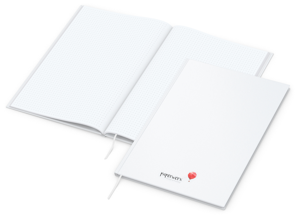 Notizbuch Memo-Book, A4, Punktraster, weiß