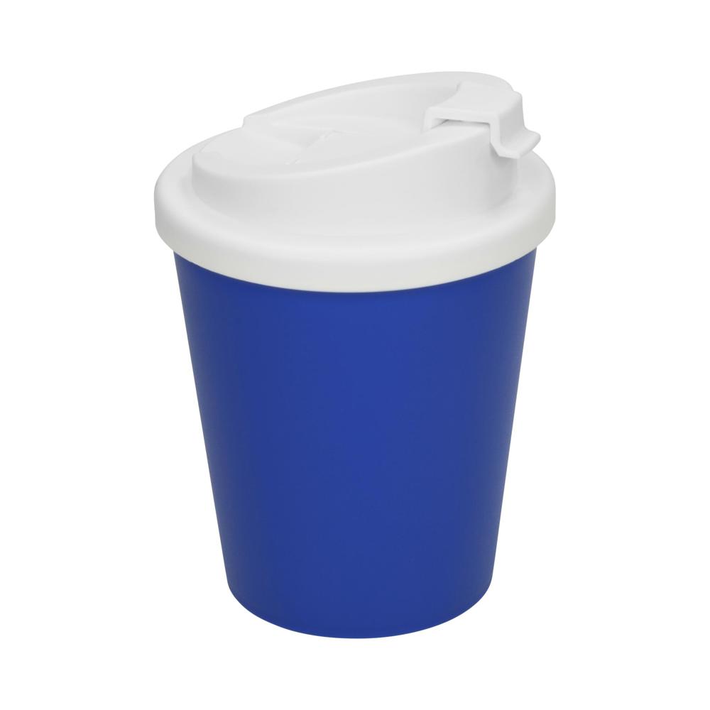 Kaffeebecher "Premium Deluxe" small - standard-blau PP/weiß