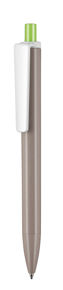 Kugelschreiber ALGO-PEN II - weiß bio (PLA)/grün bio (PLA)