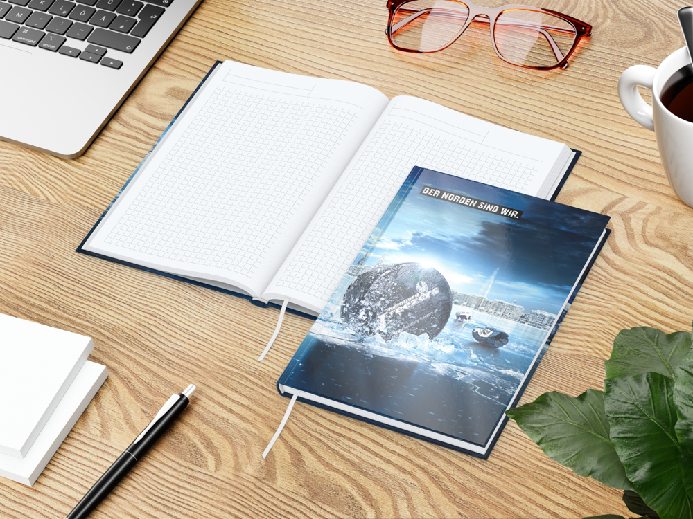 Notizbuch Note-Book, A5, Winkelkaro, glänzend