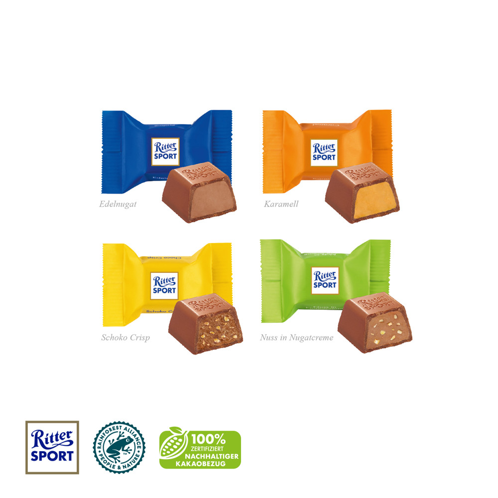 Präsent "Feine Bescherung" mit Ritter SPORT Schokowürfel