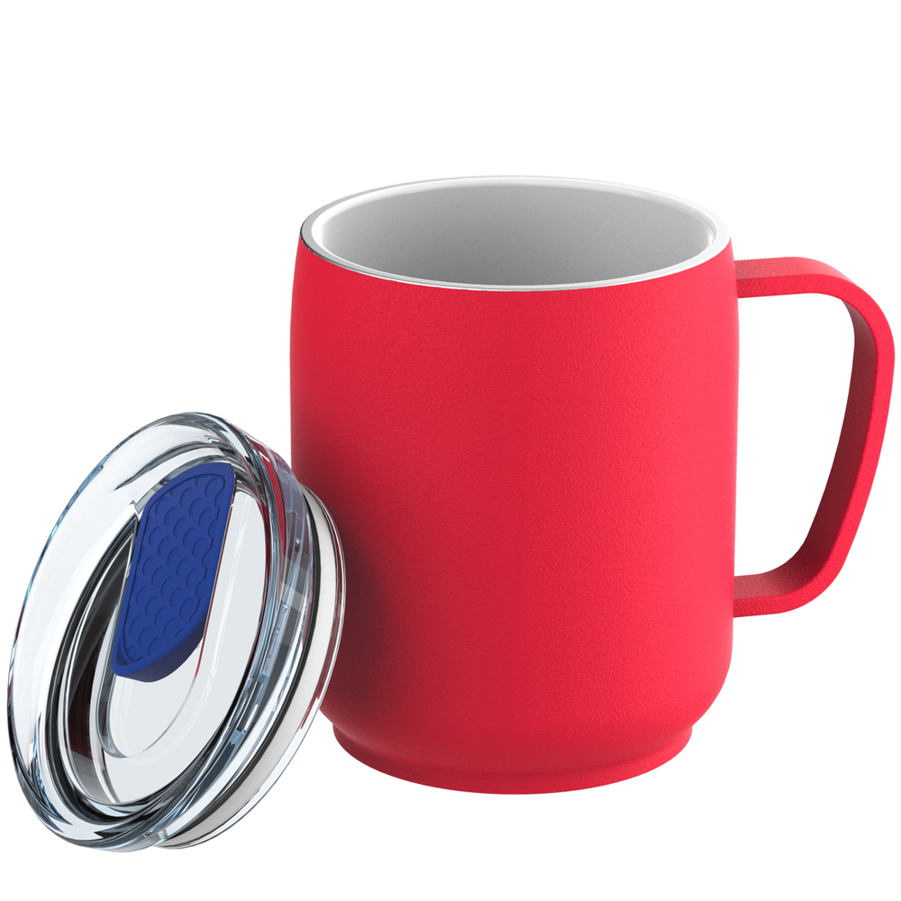 Thermobecher RETUMBLER-myNIZZA CERAMIC - blau, rot, transparent