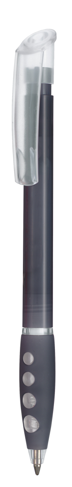 Kugelschreiber BUBBLE TRANSPARENT - topas-grau TR/FR