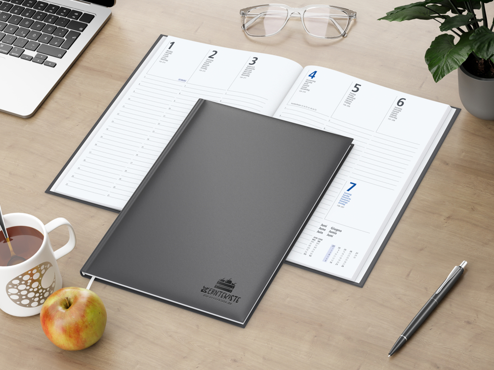 Wochenkalender Media, Prägung schwarz-glänzend